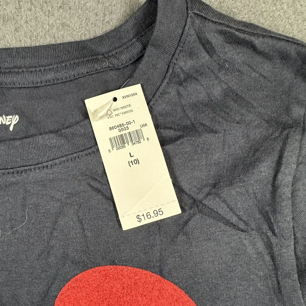 Gap Disney Shirt Girls Large 10 Navy Blue Watermelon Mickey Mouse Tee Kids NWT